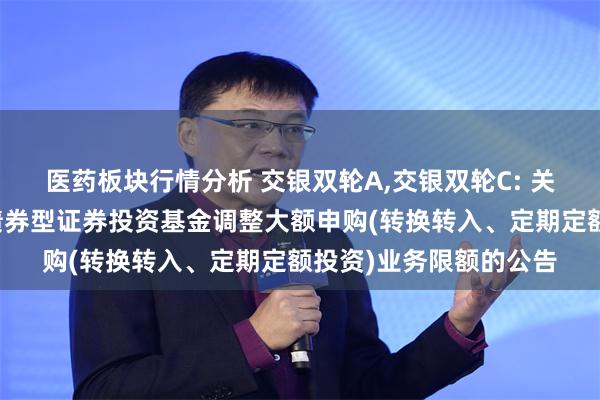 医药板块行情分析 交银双轮A,交银双轮C: 关于交银施罗德双轮动债券型证券投资基金调整大额申购(转换转入、定期定额投资)业务限额的公告